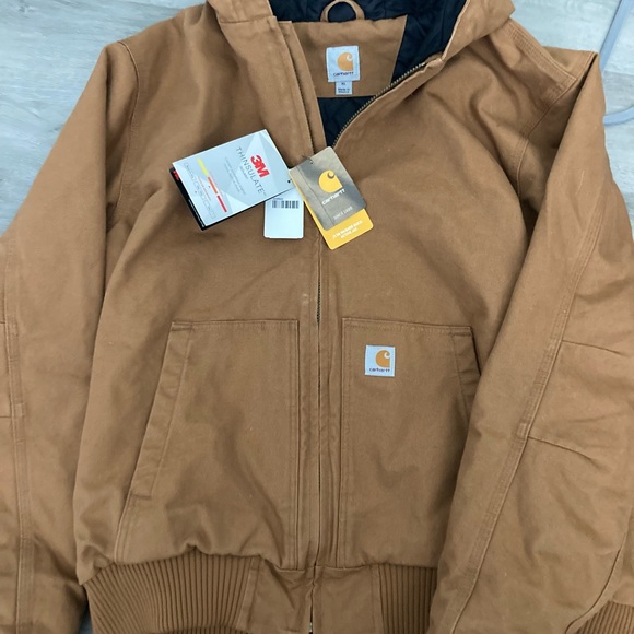 NWT XL Carhartt LOOSE FIT WASHED DUCK INSULATED ACTIVE JACKET in Carhartt Brown - Picture 4 of 4